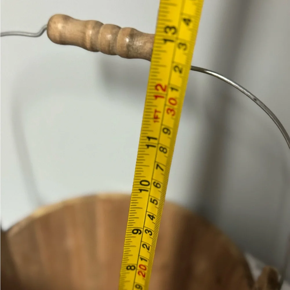 Rustic Merry Christmas Wooden Bucket - Picture 5 of 7